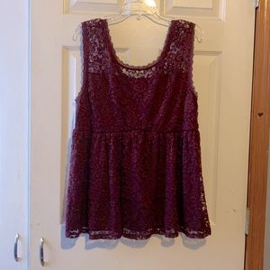 Torrid Peplum Lace Top